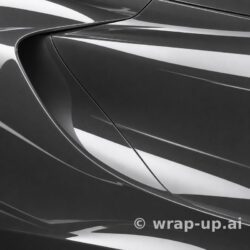 Inozetek PPF DPPF907 Metallic Tungsten Grey colored paint protection film sample