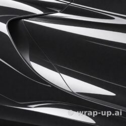 Inozetek PPF DPPF908 Metallic Perfect Black colored paint protection film sample