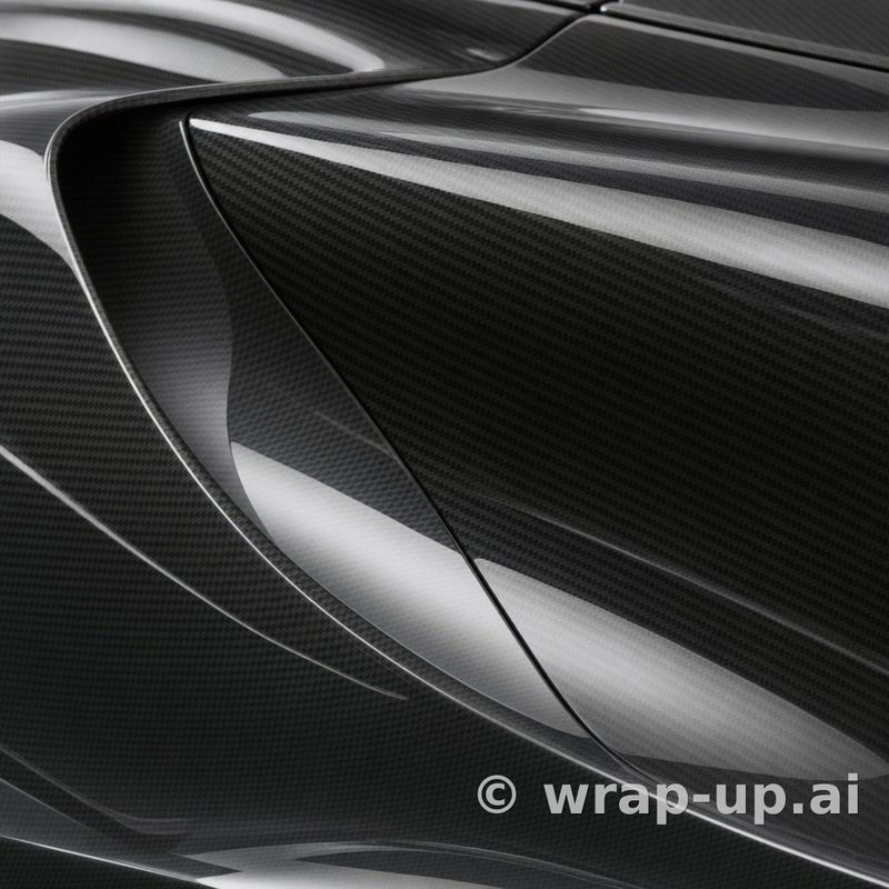 Inozetek PPF DPPF910 Carbon Fiber colored paint protection film sample