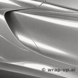 Inozetek PPF DPPF912 Metallic Silver Bullet colored paint protection film sample