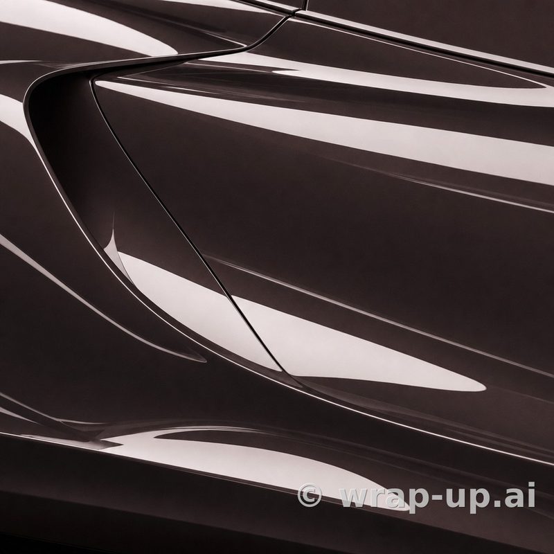 Inozetek PPF DPPF915 Metallic Black Cherry colored paint protection film sample