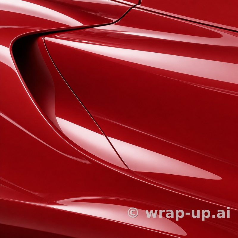 Inozetek PPF DPPF917 Italia Red colored paint protection film sample