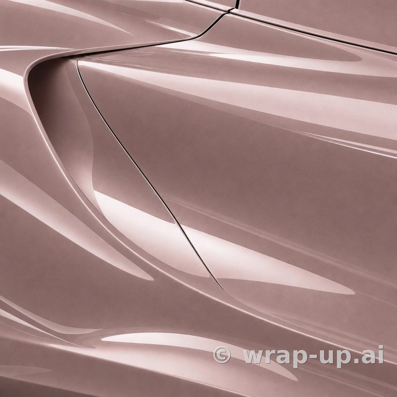 Inozetek PPF DPPF918 Metallic Blush Pink colored paint protection film sample