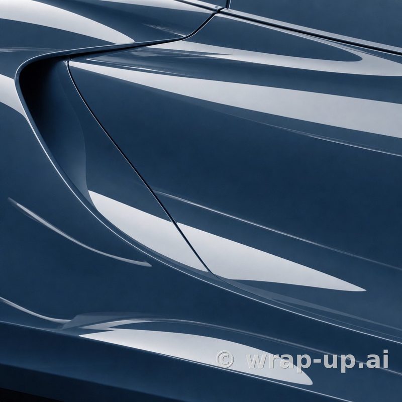Inozetek PPF DPPF923 Pebble Blue colored paint protection film sample