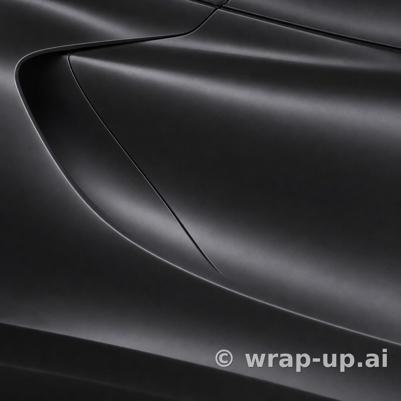 Inozetek PPF DPPF924 satin midnight black colored paint protection film sample