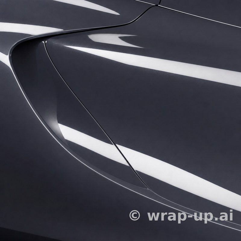 Inozetek PPF DPPF925 gloss black diamond blue colored paint protection film sample