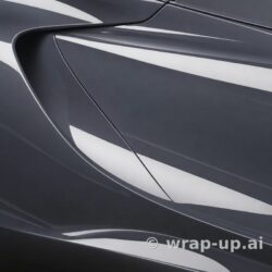 Inozetek PPF DPPF927 Blue Graphite Grey colored paint protection film sample