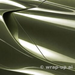 Inozetek PPF DPPF929 Metallic Golden Green colored paint protection film sample