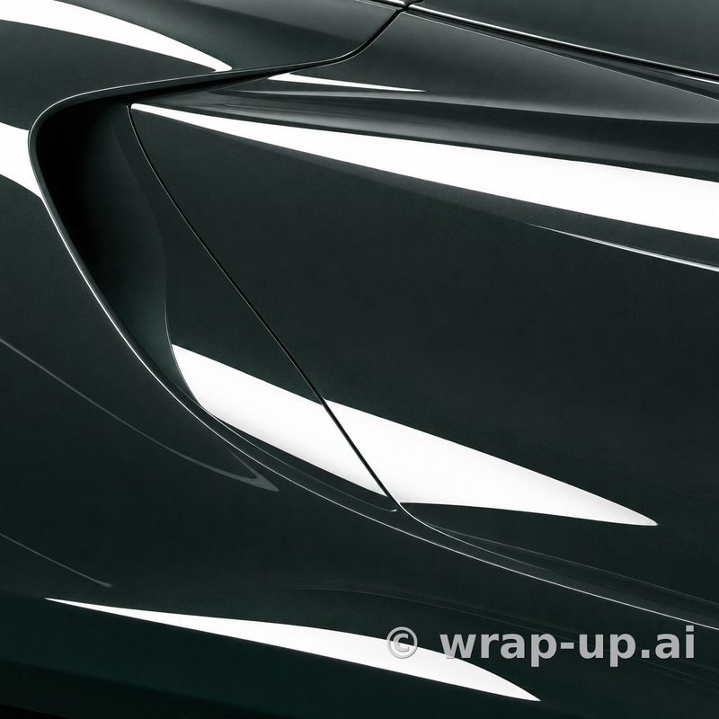 Inozetek PPF DPPF930 Metallic Dark Emerald colored paint protection film sample