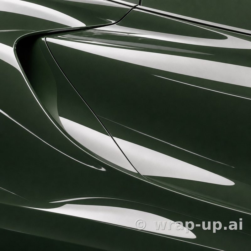 Inozetek PPF DPPF931 Metallic Olive colored paint protection film sample
