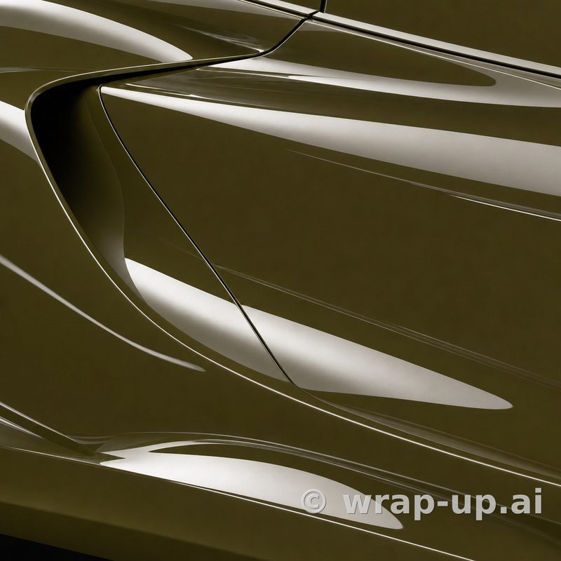 Inozetek PPF DPPF933 Army Green colored paint protection film sample