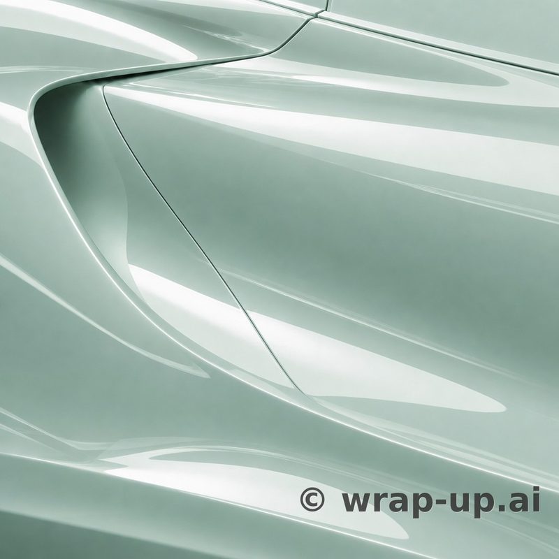 Inozetek PPF DPPF934 Light Mint colored paint protection film sample