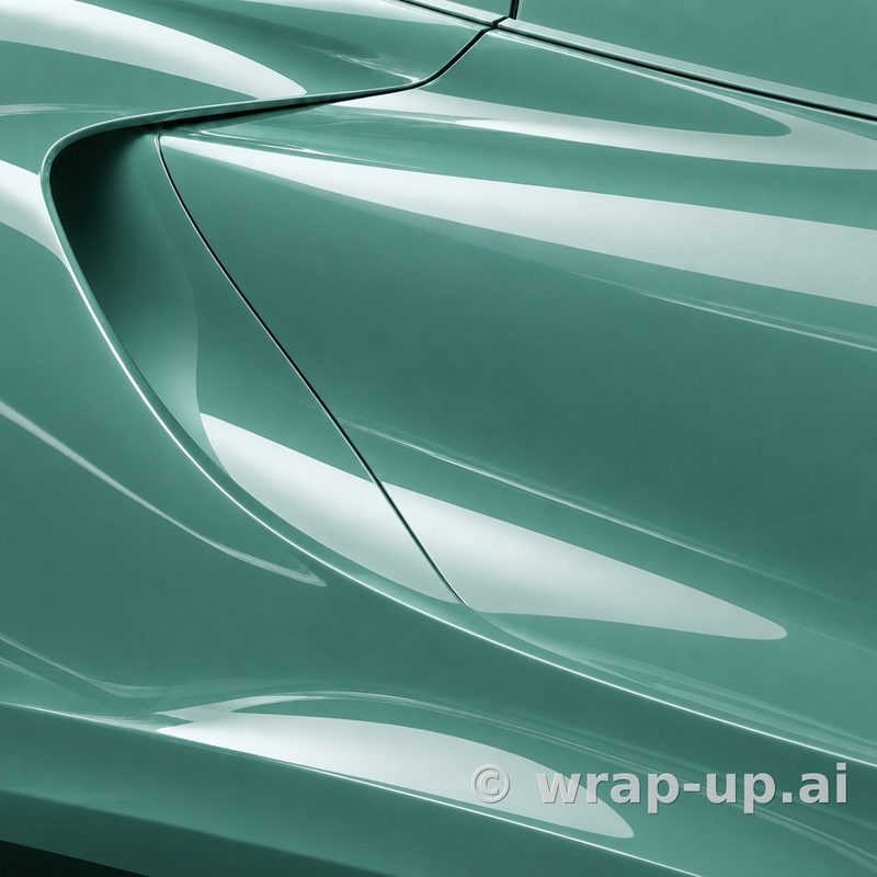 Inozetek PPF DPPF935 Tiffany Blue colored paint protection film sample