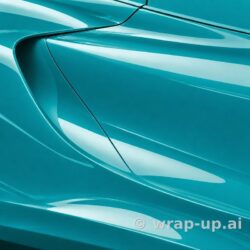 Inozetek PPF DPPF936 Metallic Turquoise Blue colored paint protection film sample