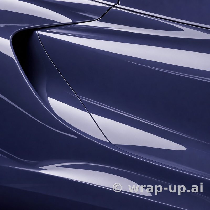 Inozetek PPF DPPF938 Gray Violet colored paint protection film sample