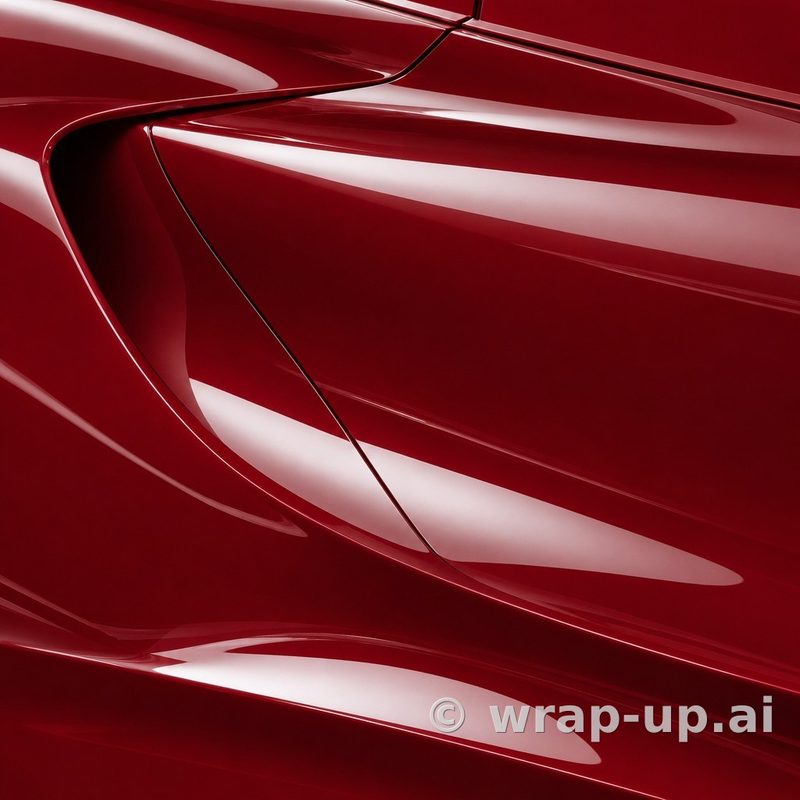 Inozetek PPF DPPF944 Metallic Soul Red colored paint protection film sample