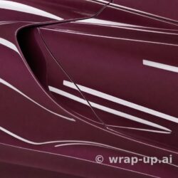 Inozetek PPF DPPF945 Metallic Velvet Red colored paint protection film sample