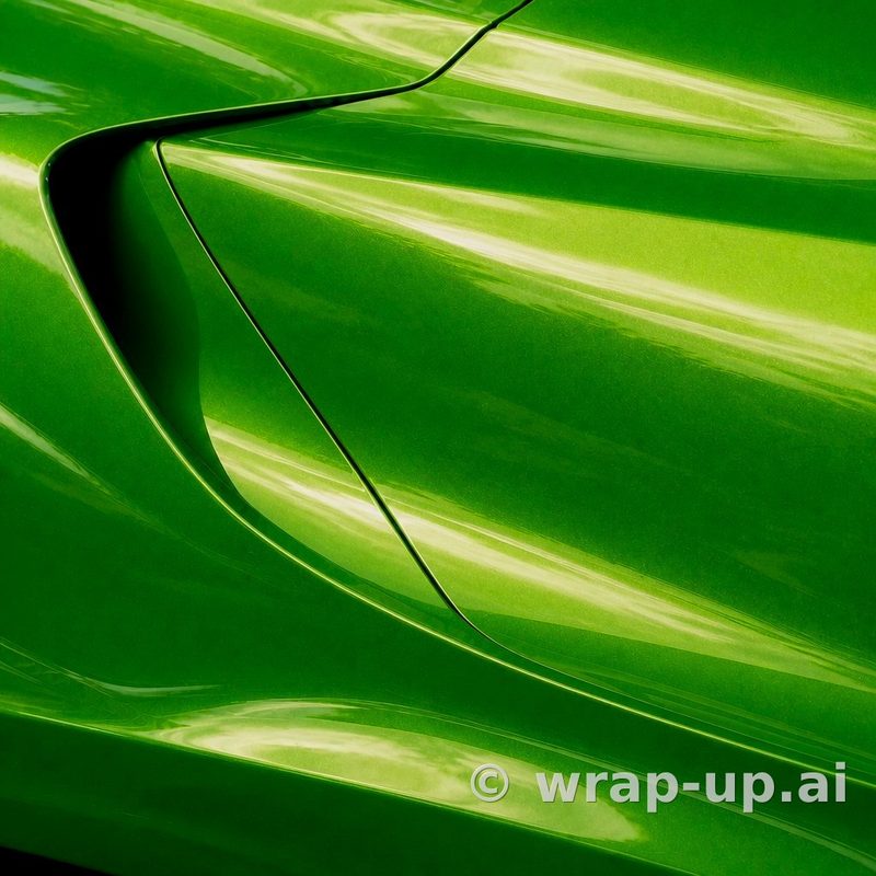 Inozetek PPF Q999-D Drift HQ Java Green colored paint protection film sample
