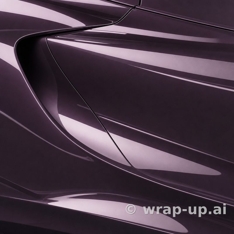 Inozetek PPF RB101-D Bunny One Purple Metallic colored paint protection film sample