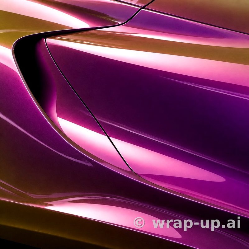 Inozetek PPF UNI-101 Celestial Unicorn colored paint protection film sample