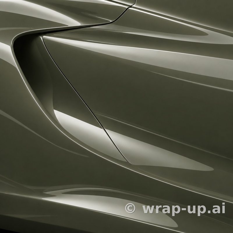 KPMF K75456 Gloss Metro Ultra Cast Combat Army Green vinyl wrap color sample