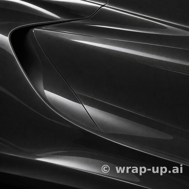 KPMF K75422 Gloss Metro Wet Black Pearl vinyl wrap color sample