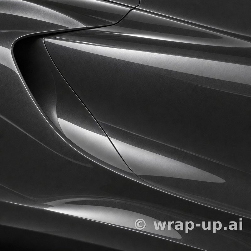 KPMF K75448 Phantom Black Metallic vinyl wrap color sample
