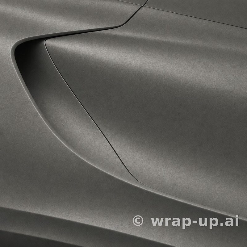 KPMF K75501 Iced Silver Titanium vinyl wrap color sample