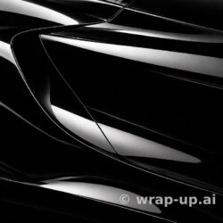 Inozetek PPF DPPF701 Gloss Piano Black colored paint protection film sample
