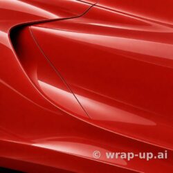 3M PWF G43 Gloss Habanero Red vinyl wrap color sample