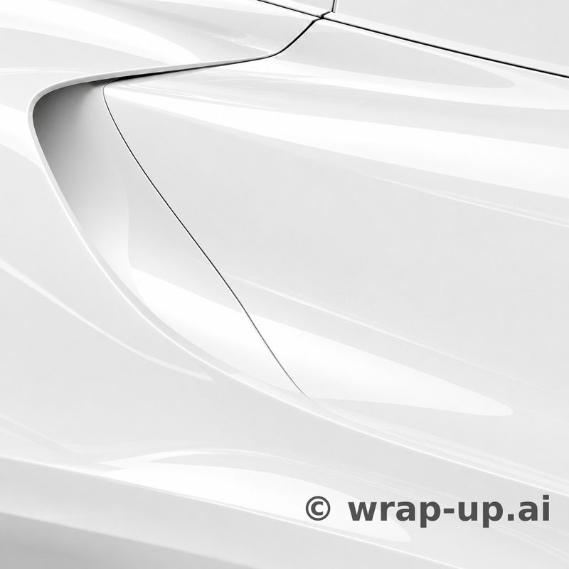 3M PWF G10 Gloss White vinyl wrap color sample