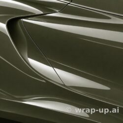 3M PWF G76 Gloss Olive Green vinyl wrap color sample