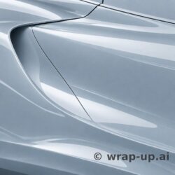 3M PWF G117 Gloss Powder Blue vinyl wrap color sample
