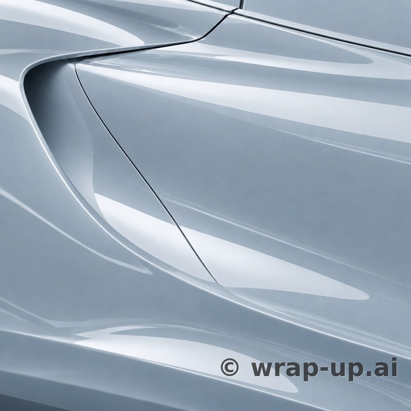 3M PWF G117 Gloss Powder Blue vinyl wrap color sample