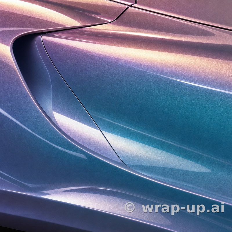 3M PWF GB281 Gloss Flip Psychedelic vinyl wrap color sample