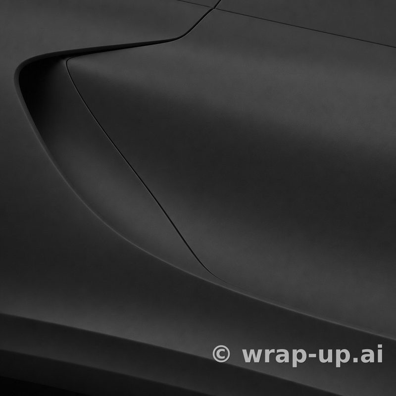 3M PWF M12 Matte Black vinyl wrap color sample