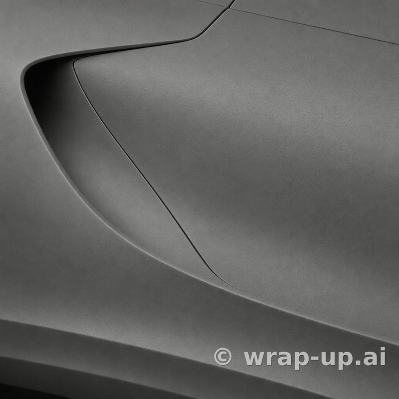 3M PWF M91 Matte Smoke Gray vinyl wrap color sample