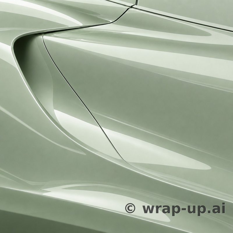 Inozetek Vinyl CN605 Gloss PEONY GREEN vinyl wrap color sample