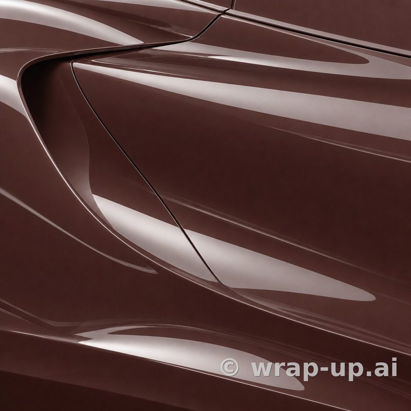 Inozetek Vinyl CN617 Gloss MAJESTIC BROWN vinyl wrap color sample