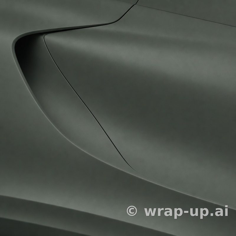 Inozetek Vinyl FM3013 Frozen Matte Army Green vinyl wrap color sample