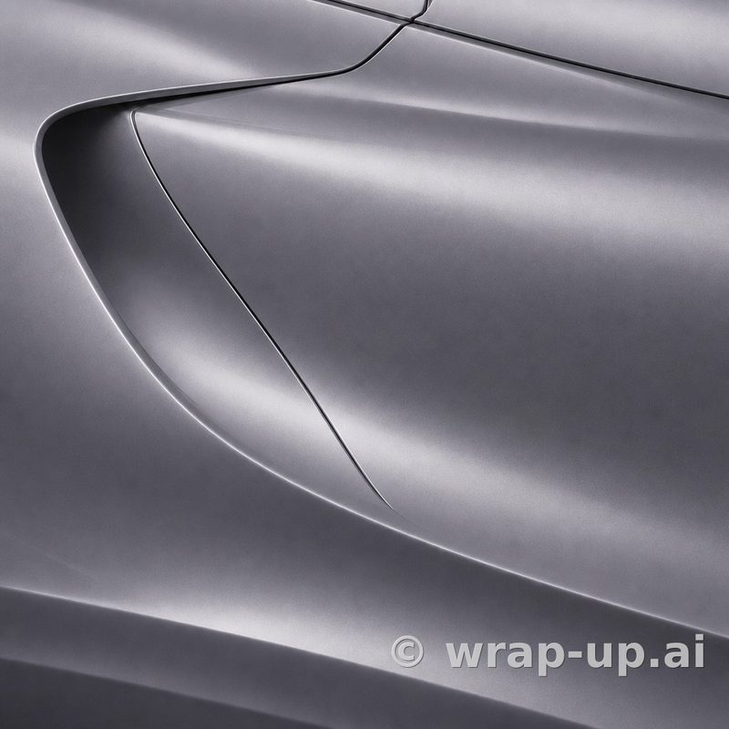 Inozetek Vinyl FS2002 Frozen Satin Liquid Silver vinyl wrap color sample