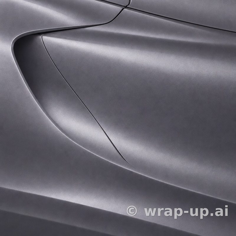 Inozetek Vinyl FS2007 Frozen Satin Metallic Silver vinyl wrap color sample