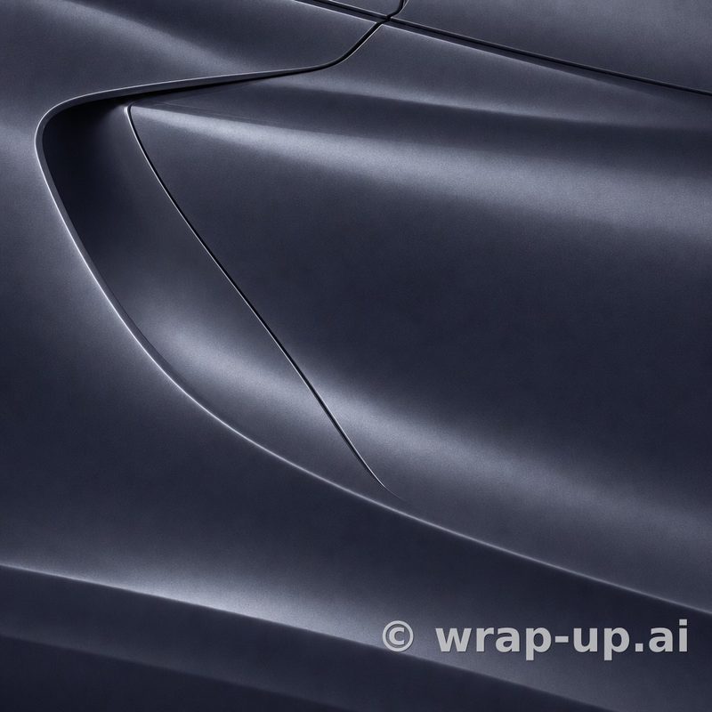 Inozetek Vinyl FS2018 Frozen Satin Metallic Charcoal Blue vinyl wrap color sample