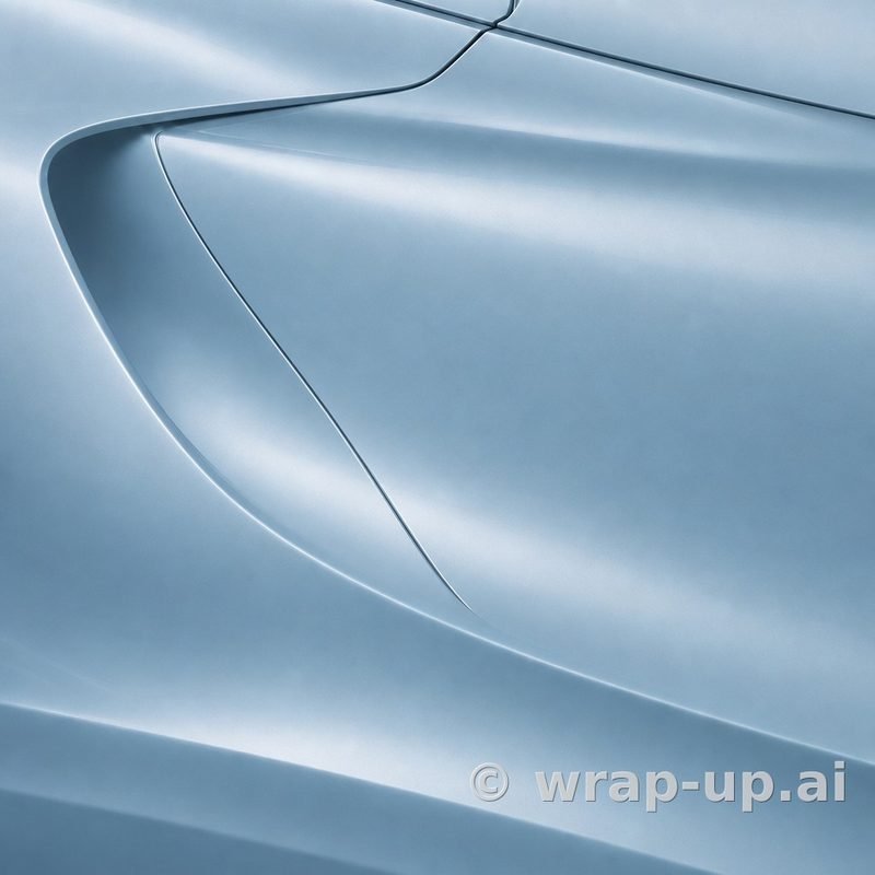 Inozetek Vinyl FS2024 Frozen Satin Snow Blue vinyl wrap color sample