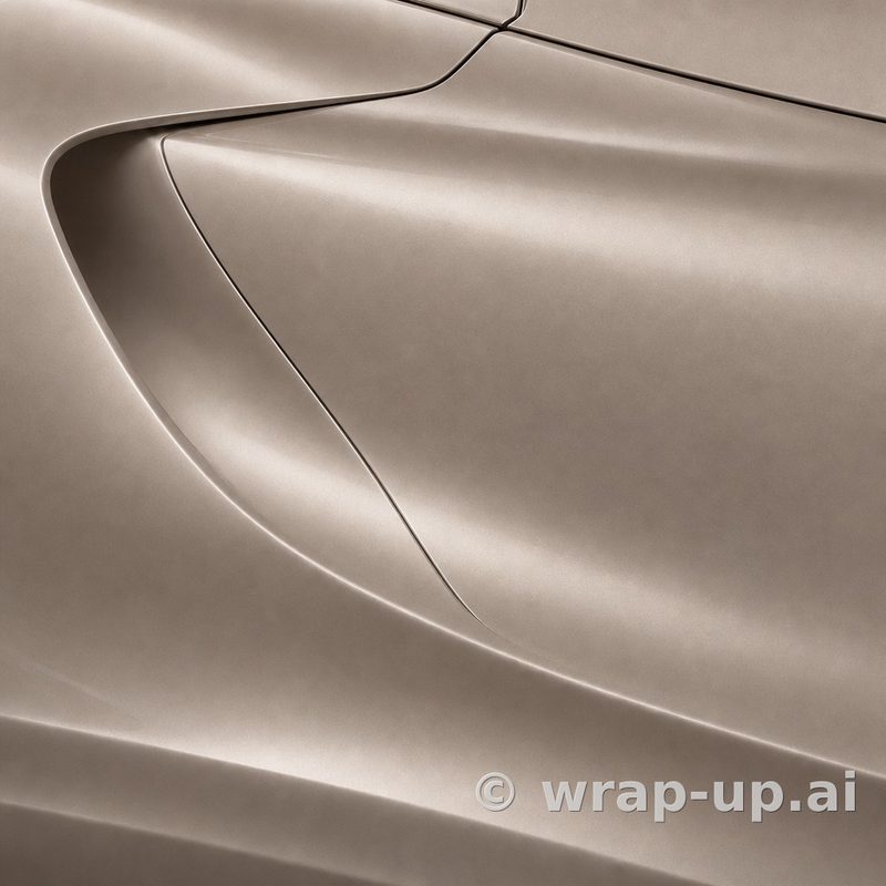 Inozetek Vinyl FS2033 Frozen Satin Liquid Metallic Champagne vinyl wrap color sample