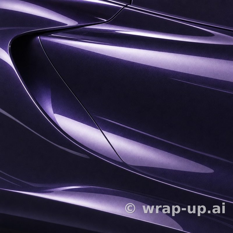 Inozetek Vinyl MSG025 Gloss Midnight Purple vinyl wrap color sample