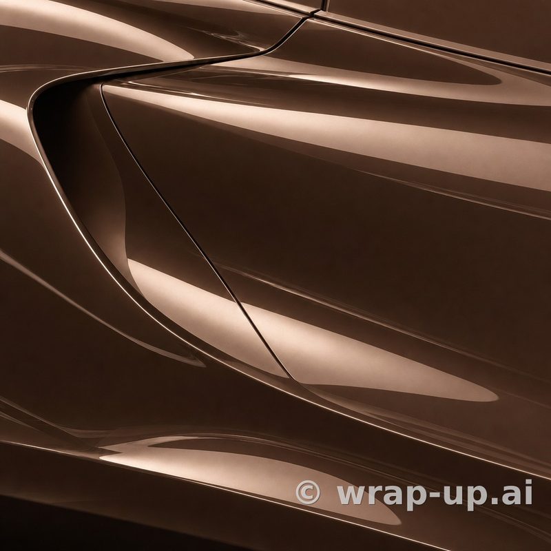Inozetek Vinyl MSG121 Gloss Mocha vinyl wrap color sample
