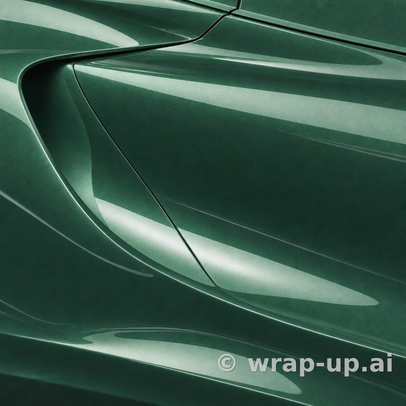 Inozetek Vinyl MSG2901 Gloss Metallic Sapphire Green vinyl wrap color sample