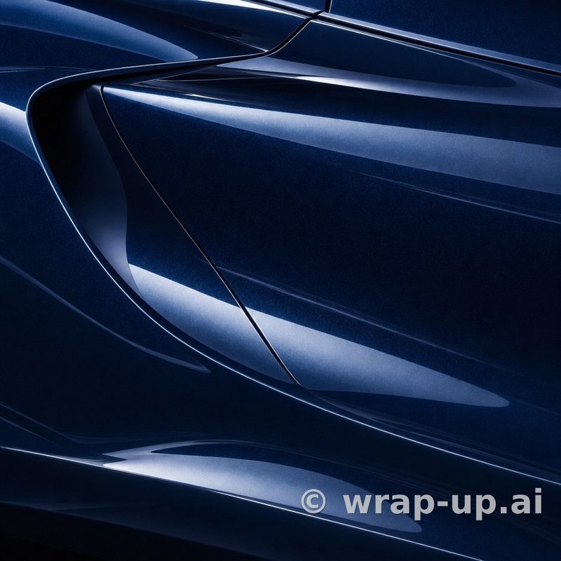 Inozetek Vinyl MSG2902 Gloss Metallic Shadow Blue vinyl wrap color sample