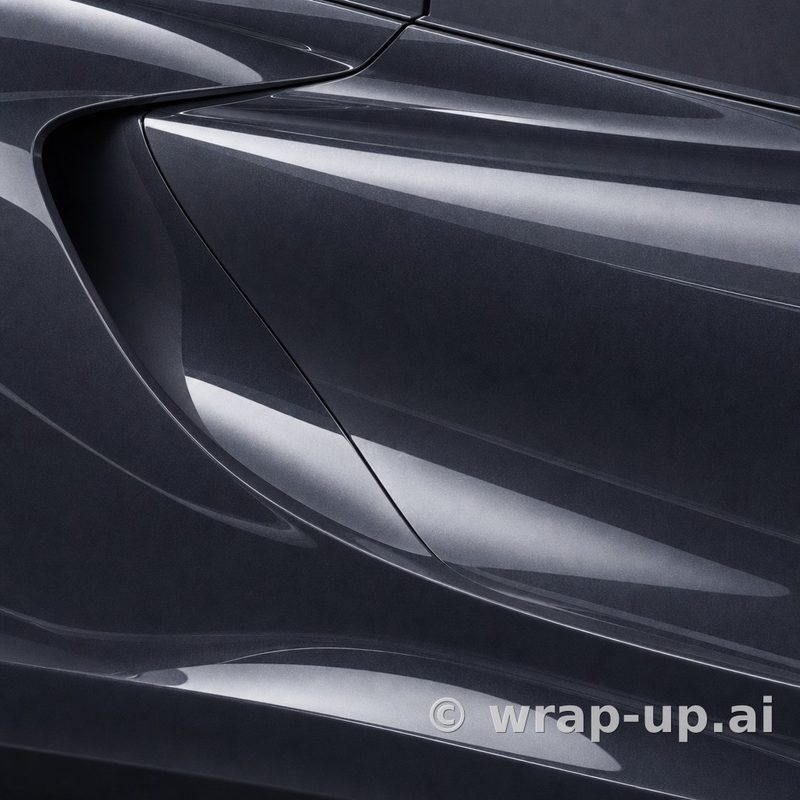 Inozetek Vinyl MSG2903 Gloss Metallic Charcoal Blue vinyl wrap color sample